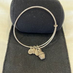 Alex and Ani silver cupcake bangle bracelet great for birthday present